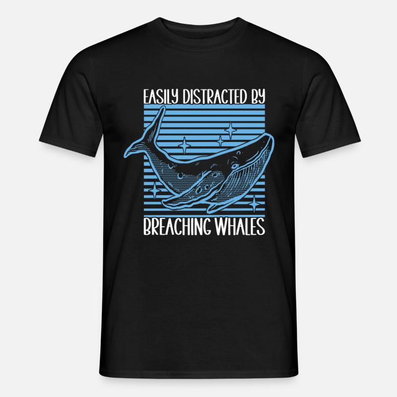 Wale Walbeobachter - Männer T-Shirt - Schwarz