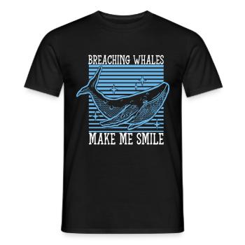 Whale Watchers - Men's T-Shirt - black - Front - AI Model Male 178 light (178cm)