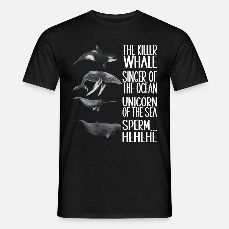 Wale Walbeobachter - Männer T-Shirt - Schwarz
