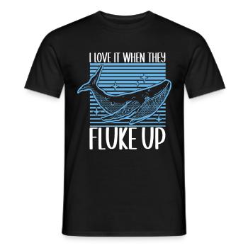 Whale Watchers - Men's T-Shirt - black - Front - AI Model Male 178 light (178cm)