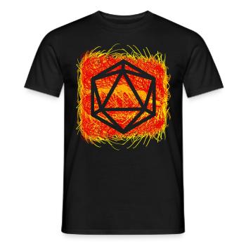 D20 Dice RPG Jeu de plateau - T-shirt homme - noir - Devant - AI Model Male 178 light (178cm)