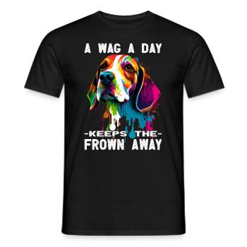 Beagle - Dog Lovers - Dog Owners - Men's T-Shirt - black - Front - AI Model Male 178 light (178cm)