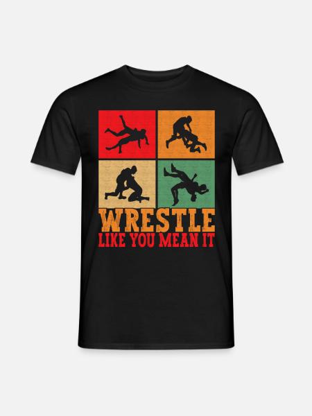 Wrestling Ringen Ringer - Männer T-Shirt - Schwarz