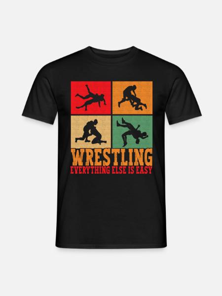 Wrestling Ringen Ringer - Männer T-Shirt - Schwarz