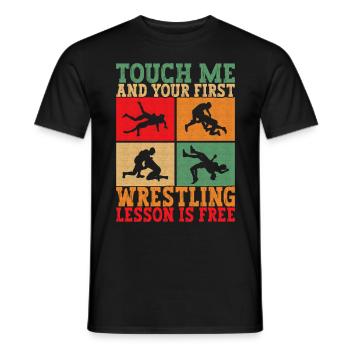 Lutte Lutteurs Lutteurs - T-shirt homme - noir - Devant - AI Model Male 178 light (178cm)