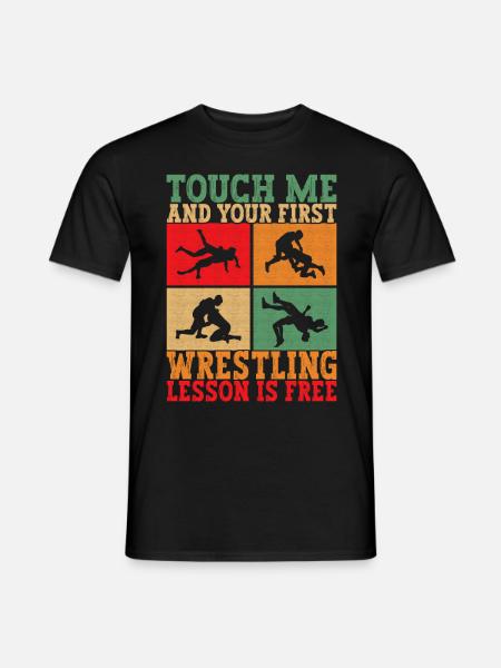 Wrestling Ringen Ringer - Männer T-Shirt - Schwarz