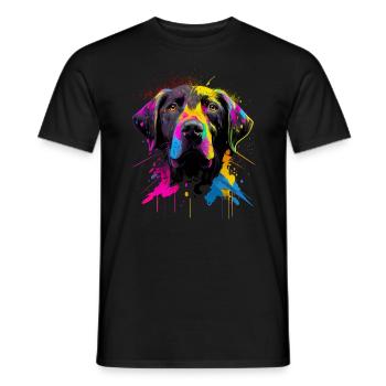 Labrador - Hundeliebhaber - Hundebesitzer - Männer T-Shirt - Schwarz - Vorne - AI Model Male 178 light (178cm)