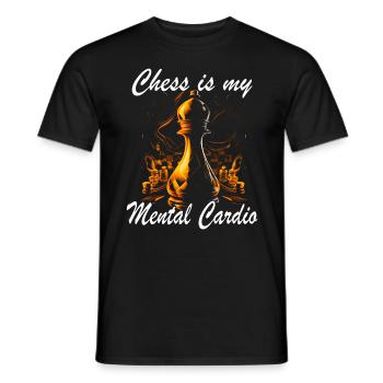 Chess - Chess player - Men's T-Shirt - black - Front - AI Model Male 178 light (178cm)