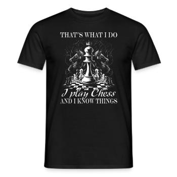 Chess - Chess player - Men's T-Shirt - black - Front - AI Model Male 178 light (178cm)
