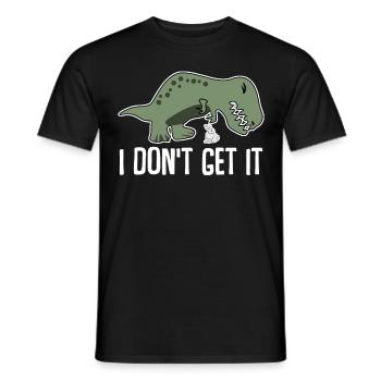 T-Rex Bras courts Tyrannosaurus Rex - T-shirt homme - noir - Devant - AI Model Male 178 light (178cm)