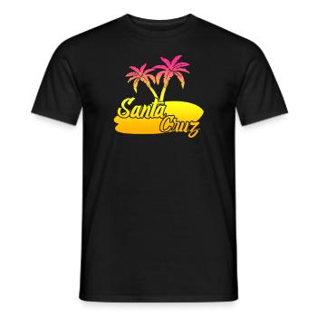 Santa Cruz Surfing Surfboard - Men's T-Shirt - black - Front - AI Model Male 178 light (178cm)