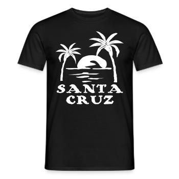 Santa Cruz Kalifornien - Männer T-Shirt - Schwarz - Vorne - AI Model Male 178 light (178cm)