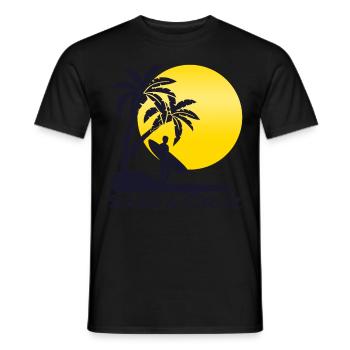 Santa Cruz Surfboard Surfer - Men's T-Shirt - black - Front - AI Model Male 178 light (178cm)