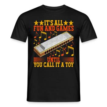 Harmonica Harmonica - Men's T-Shirt - black - Front - AI Model Male 178 light (178cm)