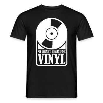 Vinyl Record Records - Men's T-Shirt - black - Front - AI Model Male 178 light (178cm)