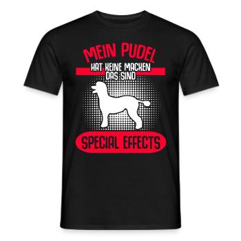 Pudel Hund - Männer T-Shirt - Schwarz - Vorne - AI Model Male 178 light (178cm)