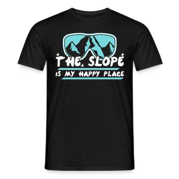 Snowboard Ski Skibrille Berge - Männer T-Shirt - Schwarz - Vorne - AI Model Male 178 light (178cm)