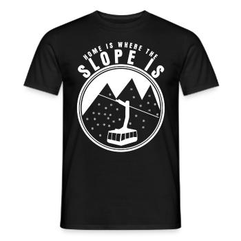 Snowboard Ski Montagnes Remontée mécanique - T-shirt homme - noir - Devant - AI Model Male 178 light (178cm)