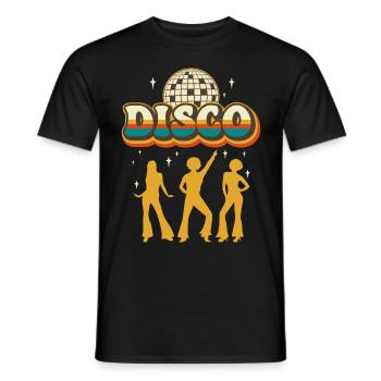 70s Disco Retro Vintage / 70s Design - Men's T-Shirt - black - Front - AI Model Male 178 light (178cm)