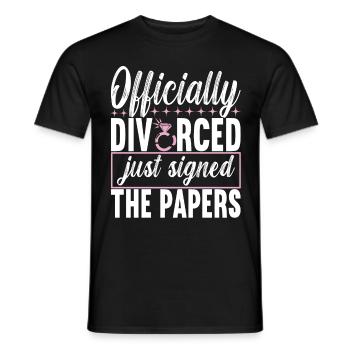 Divorce Divorcé - T-shirt homme - noir - Devant - AI Model Male 178 light (178cm)