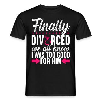 Divorce Divorcé - T-shirt homme - noir - Devant - AI Model Male 178 light (178cm)