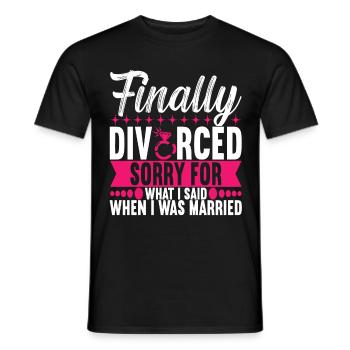 Divorce Divorcé - T-shirt homme - noir - Devant - AI Model Male 178 light (178cm)