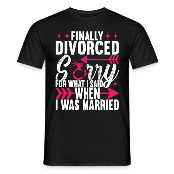 Divorce Divorcé - T-shirt homme - noir - Devant - AI Model Male 178 light (178cm)