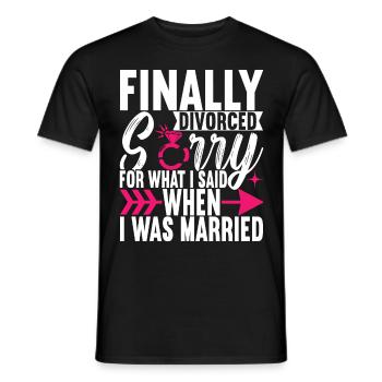 Divorce Divorcé - T-shirt homme - noir - Devant - AI Model Male 178 light (178cm)