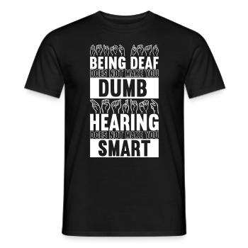 Deaf Deaf Mute Deaf - Men's T-Shirt - black - Front - AI Model Male 178 light (178cm)
