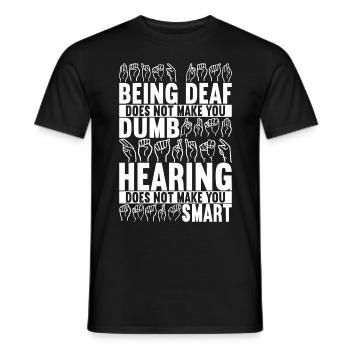 Deaf Deaf Mute Deaf - Men's T-Shirt - black - Front - AI Model Male 178 light (178cm)