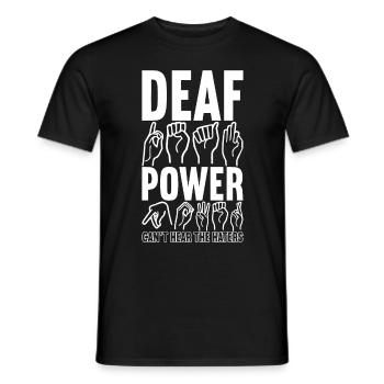 Taub Taubstumm Deaf - Männer T-Shirt - Schwarz - Vorne - AI Model Male 178 light (178cm)