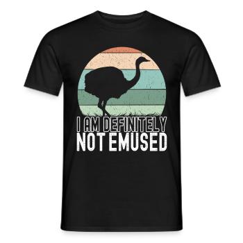Emu Strauss - Men's T-Shirt - black - Front - AI Model Male 178 light (178cm)