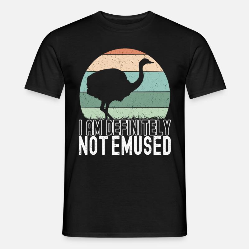 Emu Strauß - Männer T-Shirt - Schwarz
