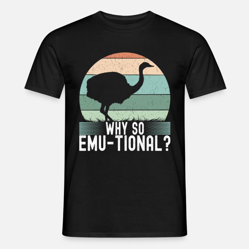 Emu Strauß - Männer T-Shirt - Schwarz