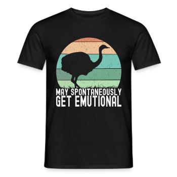 Emu Strauss - Men's T-Shirt - black - Front - AI Model Male 178 light (178cm)