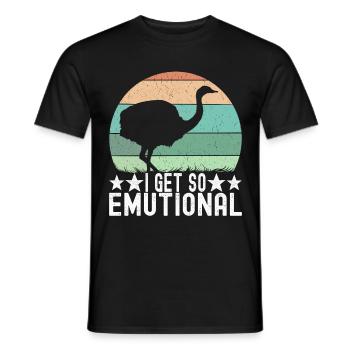 Emu Strauss - Men's T-Shirt - black - Front - AI Model Male 178 light (178cm)