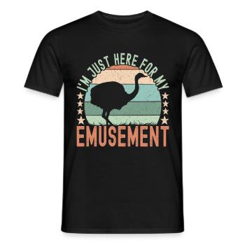 Emu Strauss - Men's T-Shirt - black - Front - AI Model Male 178 light (178cm)