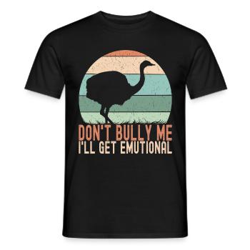 Emu Strauss - Men's T-Shirt - black - Front - AI Model Male 178 light (178cm)