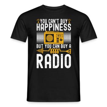 Ham Radio Ham Radio Operator - Men's T-Shirt - black - Front - AI Model Male 178 light (178cm)