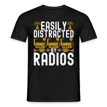 Ham Radio Ham Radio Operator - Men's T-Shirt - black - Front - AI Model Male 178 light (178cm)