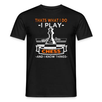 Chess - Chess Player - Men's T-Shirt - black - Front - AI Model Male 178 light (178cm)