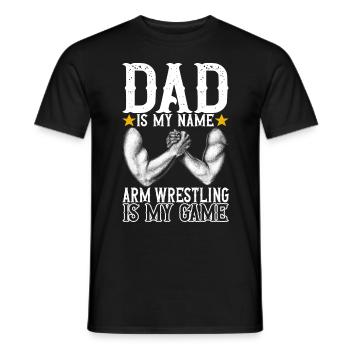 Armdrücken Armwrestling - Männer T-Shirt - Schwarz - Vorne - AI Model Male 178 light (178cm)