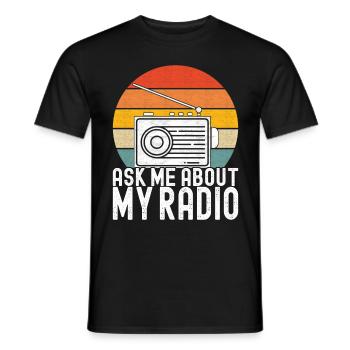 Ham Radio Ham Radio Operator - Men's T-Shirt - black - Front - AI Model Male 178 light (178cm)