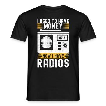 Ham Radio Ham Radio Operator - Men's T-Shirt - black - Front - AI Model Male 178 light (178cm)