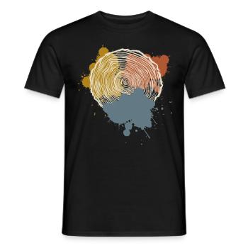 Holz Baumscheibe Tischler Holzfäller - Männer T-Shirt - Schwarz - Vorne - AI Model Male 178 light (178cm)
