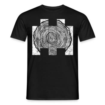 Holz Holzfäller Baumscheibe Schreiner - Männer T-Shirt - Schwarz - Vorne - AI Model Male 178 light (178cm)