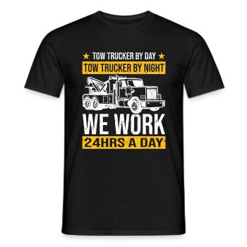 Abschleppwagen | Abschlepper Auto Panne Geschenke - Männer T-Shirt - Schwarz - Vorne - AI Model Male 178 light (178cm)