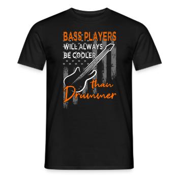 Bass player - guitar - guitarist - Men's T-Shirt - black - Front - AI Model Male 178 light (178cm)