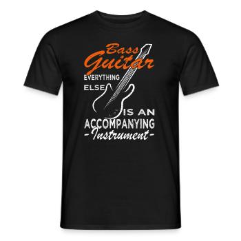 Bassspieler - Gitarre - Gitarrist - Männer T-Shirt - Schwarz - Vorne - AI Model Male 178 light (178cm)