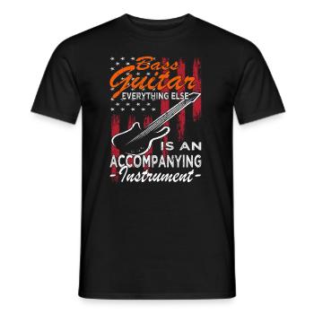 Bassspieler - Gitarre - Gitarrist - Männer T-Shirt - Schwarz - Vorne - AI Model Male 178 light (178cm)